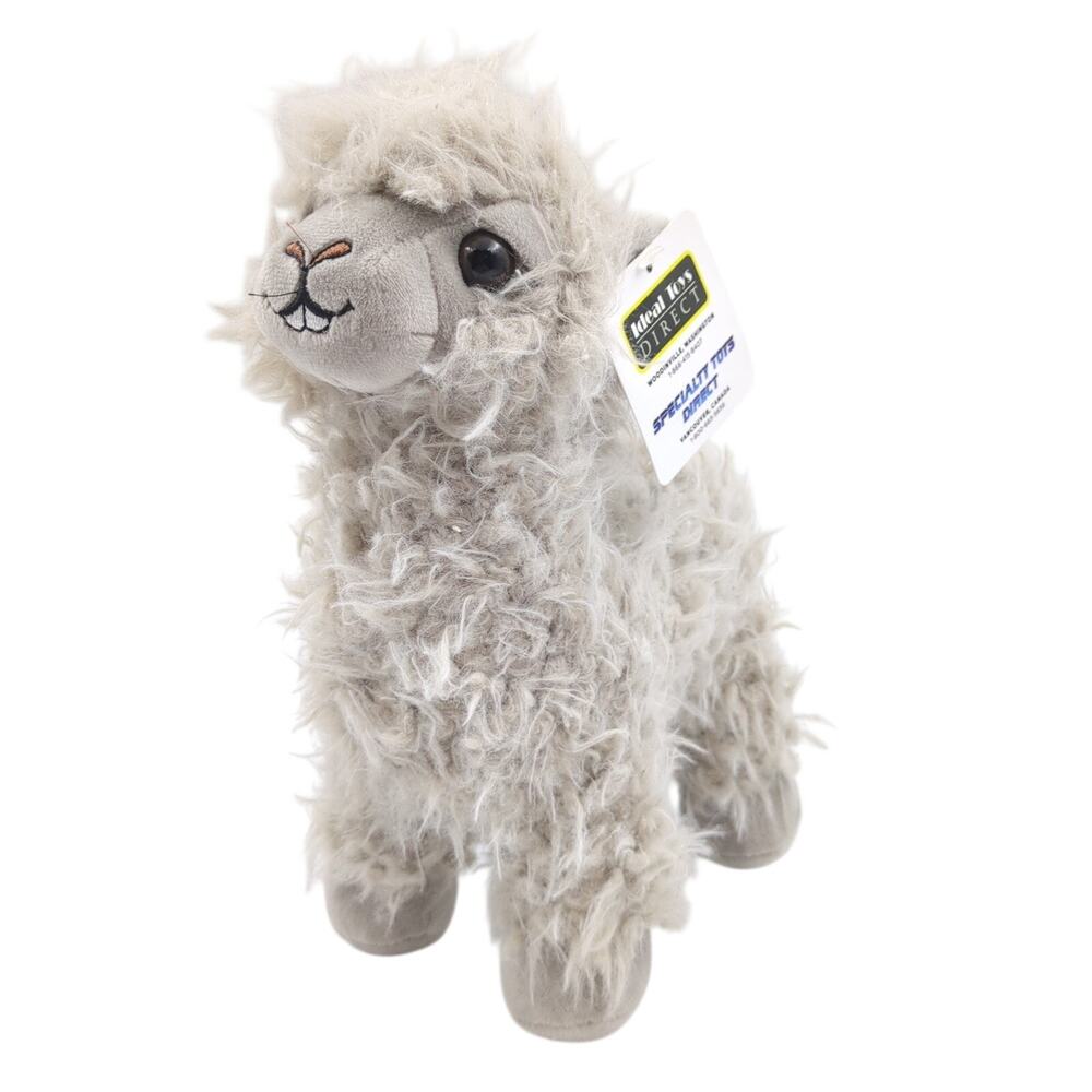 Ideal Toys Direct Gray Alpaca Llama Plush Stuffed Animal Toy 12" NWT Soft